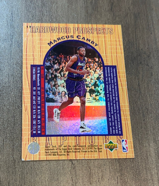 Marcus Camby 1997 Upper Deck UD3 11 trading card image rear