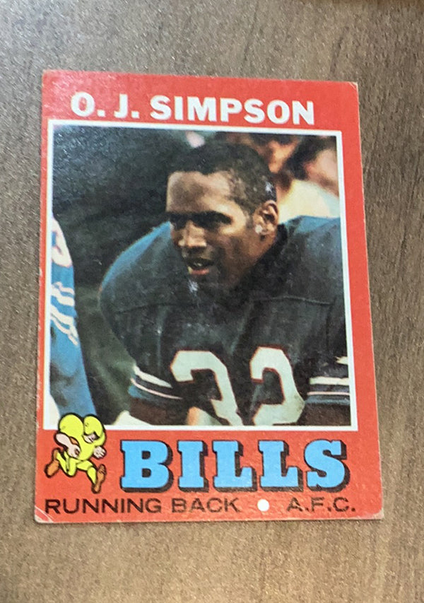 O.J. Simpson 1971 Topps 260 trading card image front