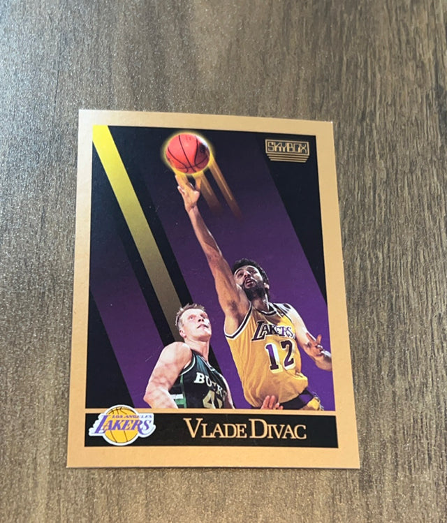 Vlade Divac 1990 SkyBox 135 trading card image front