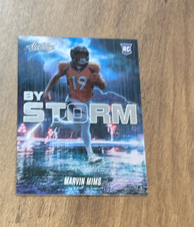 Marvin Mims 2023 Panini Absolute - By Storm BST-20 trading card image front