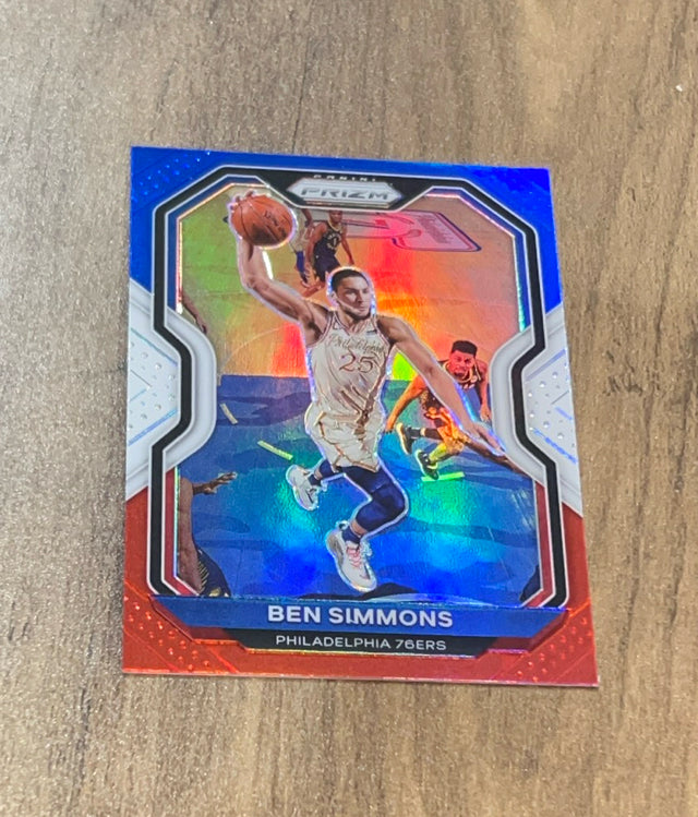 Ben Simmons 2020-21 Panini Prizm - Red White and Blue Prizms 125 trading card image front