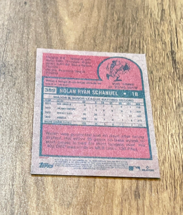Nolan Schanuel 2024 Topps Heritage 389 trading card image rear