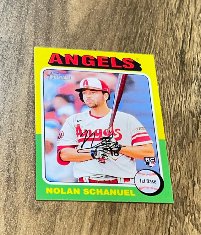 Nolan Schanuel 2024 Topps Heritage 389 trading card image front
