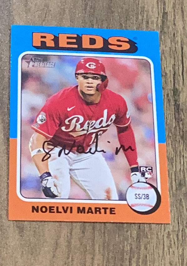 Noelvi Marte 2024 Topps Heritage 301 trading card image front