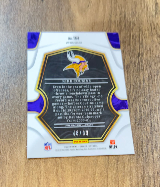Kirk Cousins 2022 Prizm Select - Dragon Scale Back