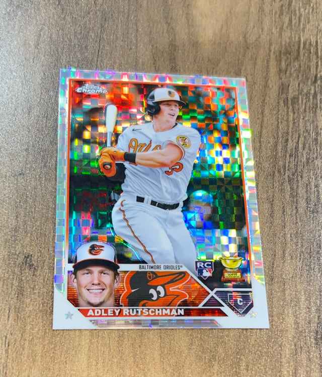 Adley Rutschman 2023 Topps Chrome X-Fractors 1 trading card image front