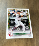 Steven Kwan 2022 Topps Holiday trading card Topps