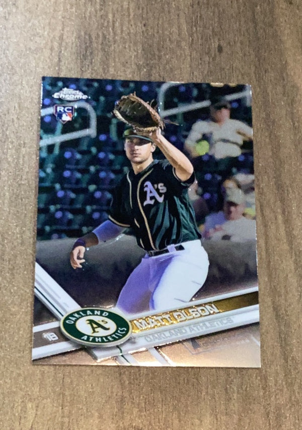 Matt Olson 2017 Topps Chrome 98 trading card image front