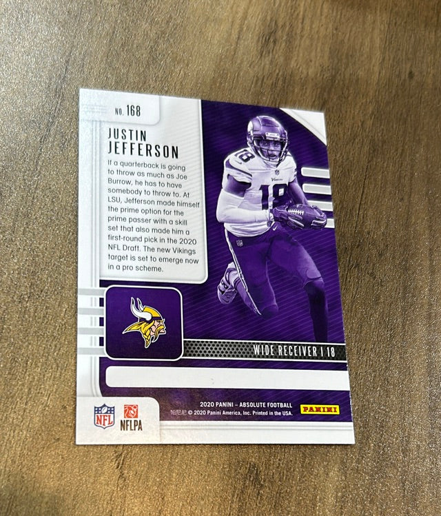 Justin Jefferson 2020 Panini Absolute - Retail Back