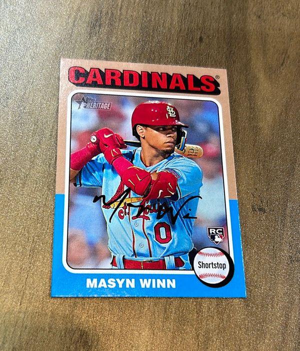 Masyn Winn 2024 Topps Heritage trading card Topps