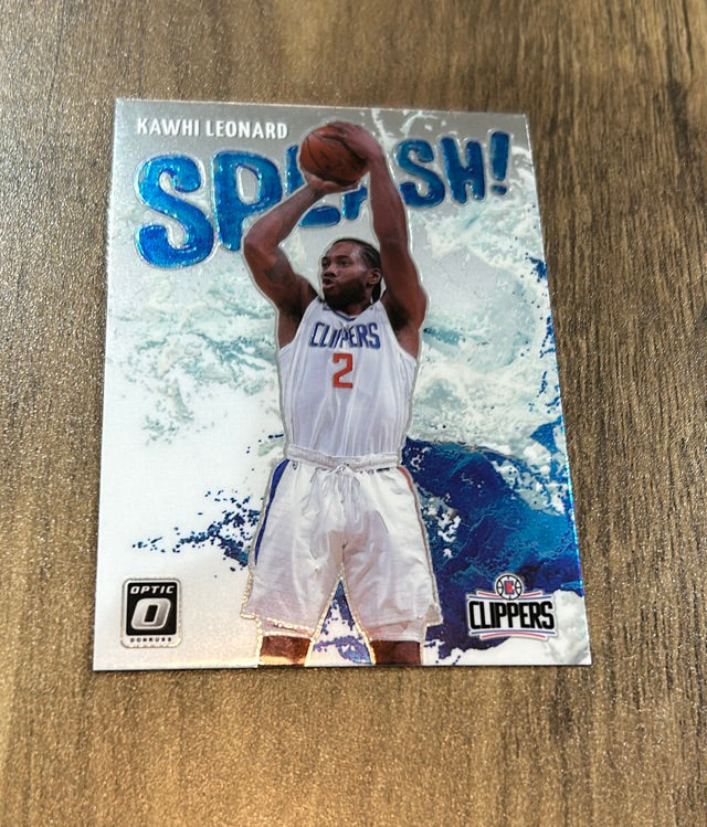 Kawhi Leonard 2021-22 Donruss Optic - Splash! 15 trading card image front