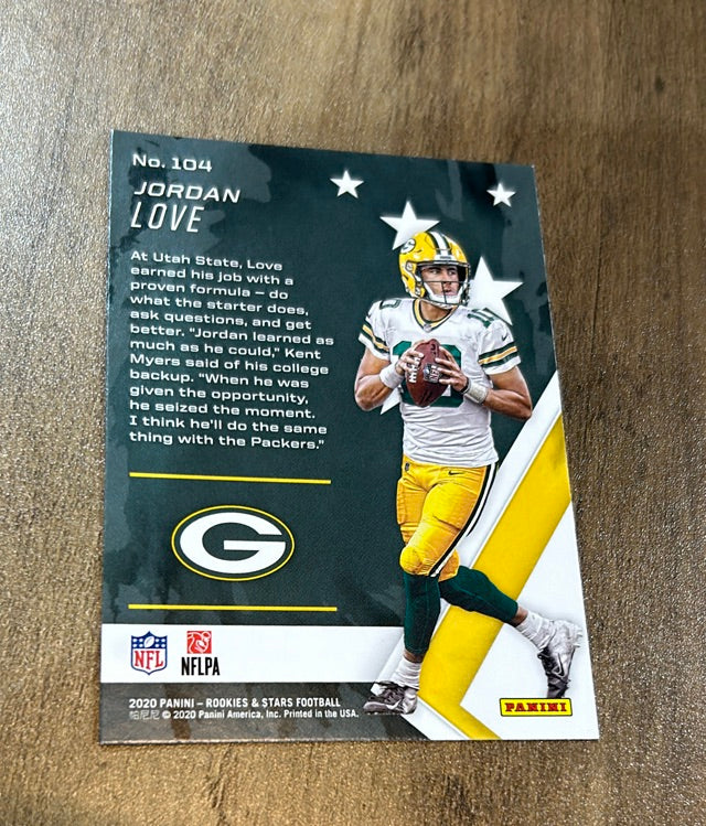 Jordan Love 2020 Panini Rookies & Stars Back