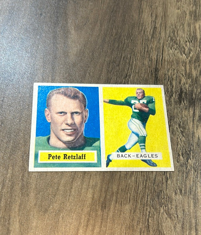 Pete Retzlaff 1957 Topps 2 trading card image front