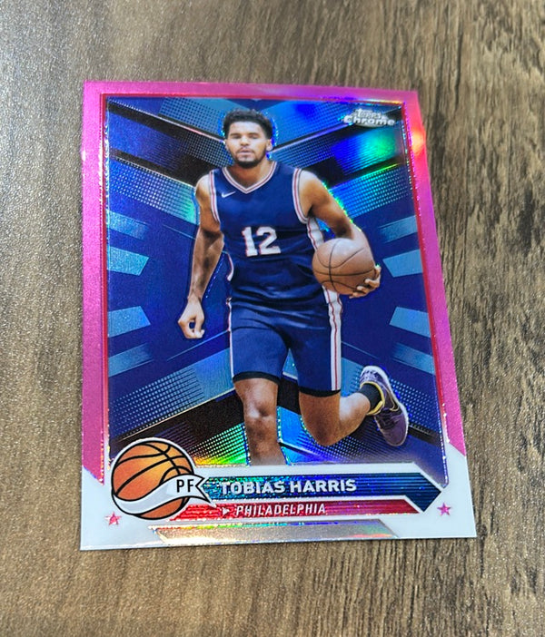 Tobias Harris 2023-24 Topps Chrome - Pink Refractors 70 trading card image front