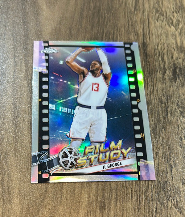 Paul George 2023-24 Topps Chrome - Film Study FS-10 trading card image front
