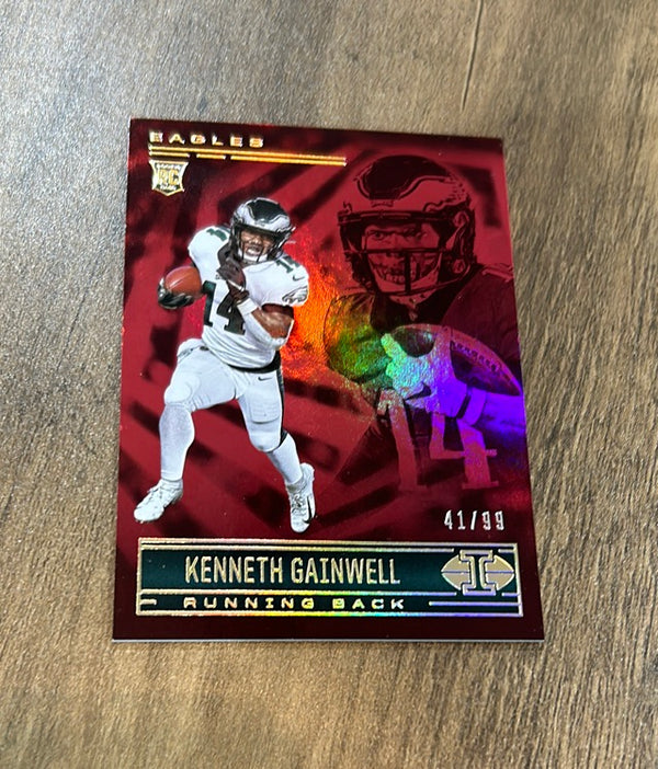 Kenneth Gainwell 2021 Panini Illusions Trophy Collection Red trading card image front