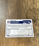 Cade Cavalli 2023 Topps Chrome Logofractor Edition Blue Refractor 61 trading card image rear