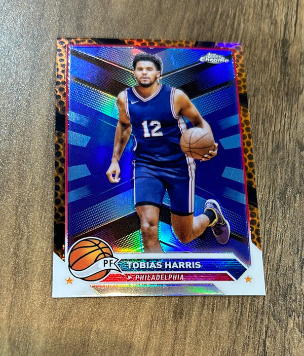 Tobias Harris 2023-24 Topps Chrome - Orange Basketball Refractors 70 trading card image front