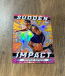 Bennedict Mathurin 2023-24 Topps Chrome - Sudden Impact SI-25 trading card image front