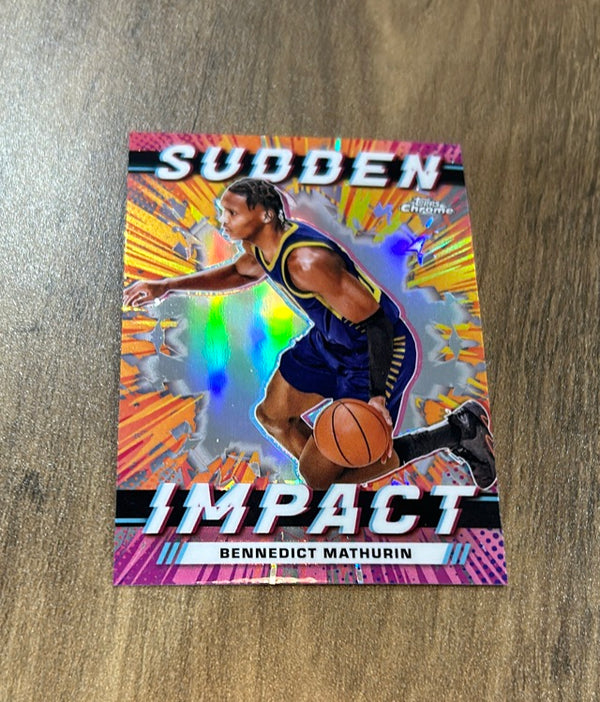 Bennedict Mathurin 2023-24 Topps Chrome - Sudden Impact SI-25 trading card image front