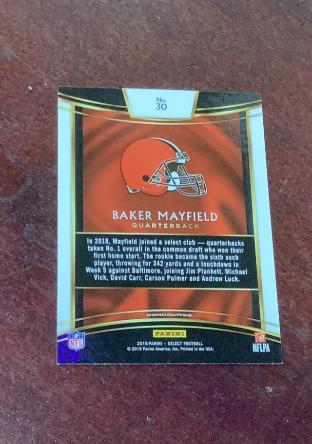 Baker Mayfield 2018 Panini Select Back