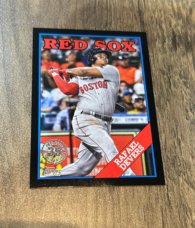Rafael Devers 2023 Topps 1988 Anniversary Black T88-67 trading card image front