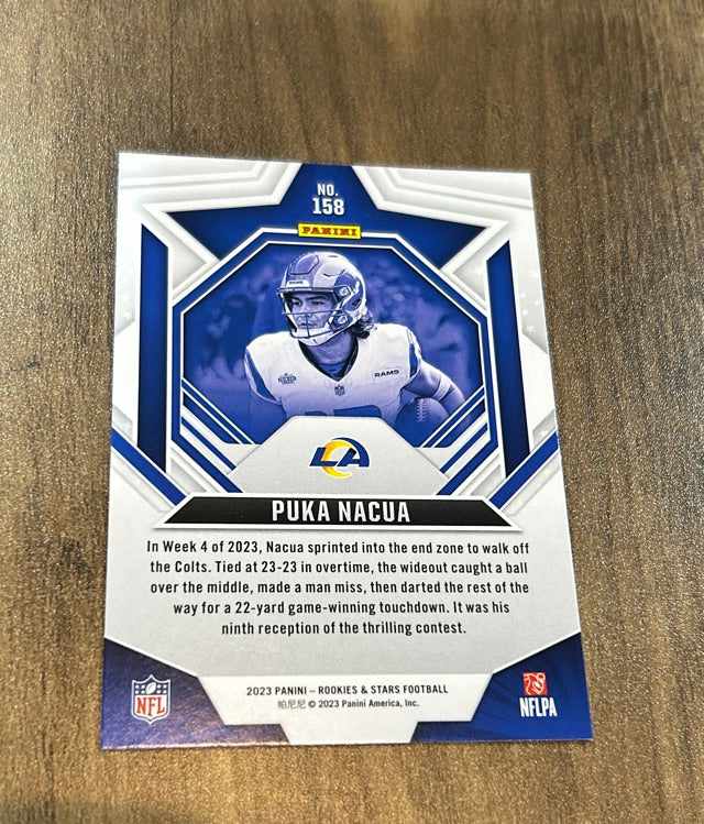 Puka Nacua 2023 Panini Rookies & Stars Back
