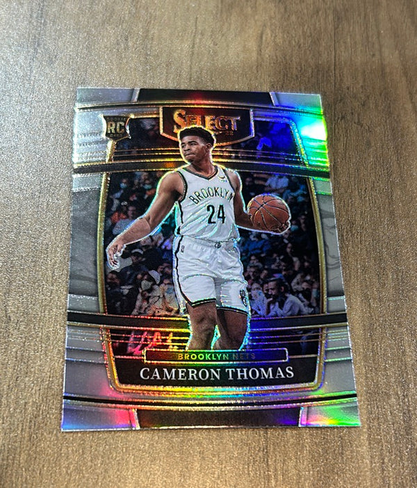 Cameron Thomas 2021-22 Panini Select - Silver Prizms 21 trading card image front