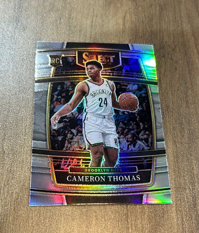 Cameron Thomas 2021-22 Panini Select - Silver Prizms 21 trading card image front