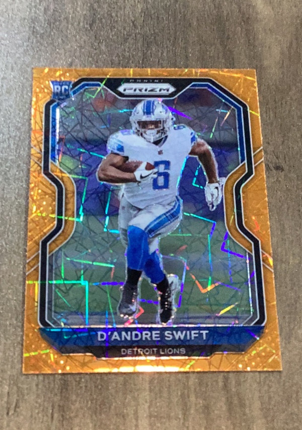 D'Andre Swift 2020 Panini Prizm Orange Ice trading card image front