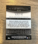Oswaldo Arcia 2013 Bowman Sterling Blue Refractors 4 trading card image rear