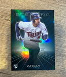 Oswaldo Arcia 2013 Bowman Sterling Blue Refractors 4 trading card image front