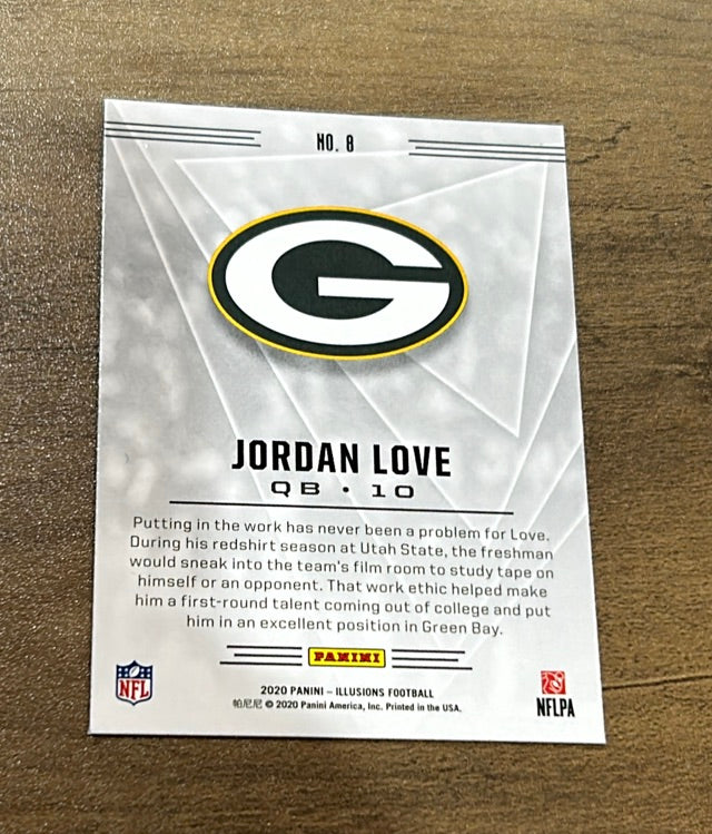 Jordan Love 2020 Panini Illusions Back