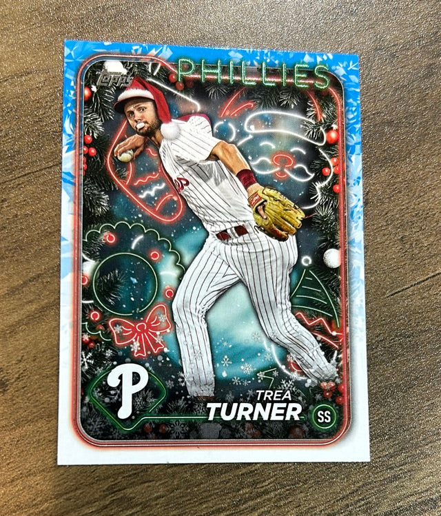 Trea Turner 2024 Topps Holiday Holiday Tree H43 trading card image front