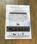 Marcell Ozuna 2017 Topps Inception Purple 53 trading card image rear