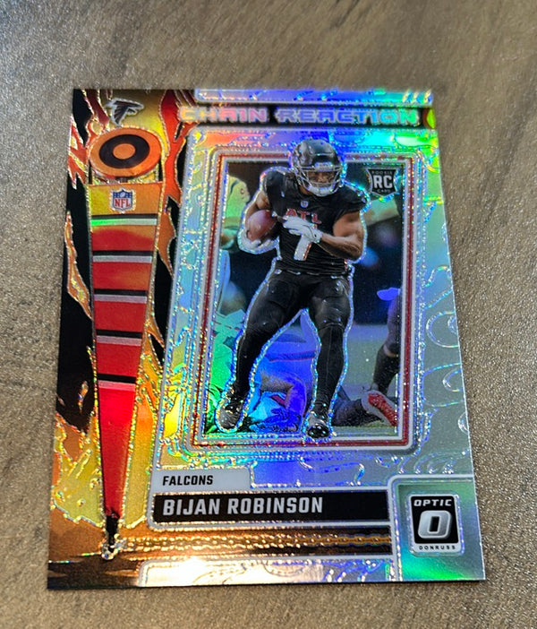 Bijan Robinson 2023 Donruss Optic Chain Reaction trading card