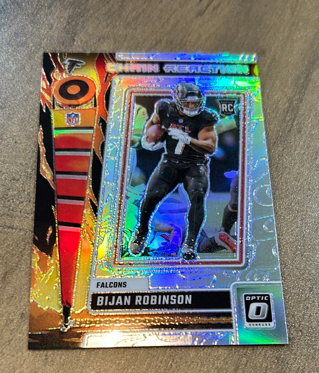 Bijan Robinson 2023 Donruss Optic Chain Reaction trading card