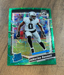 Jakorian Bennett 2023 Donruss Optic Green Velocity trading card image front