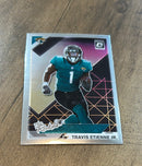 Travis Etienne Jr. 2021 Donruss Optic The Rookies trading card image front