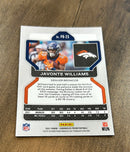 Javonte Williams 2021 Panini Chronicles - Prizm Black PB-23 trading card image rear