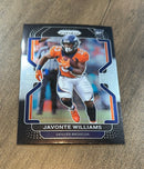 Javonte Williams 2021 Panini Chronicles - Prizm Black PB-23 trading card image front