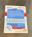 Jonathan Taylor 2020 Panini Chronicles - Classics CL-12 trading card image rear