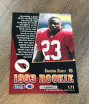 Garrison Hearst 1993 Panini Select trading card image rear