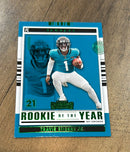 Travis Etienne Jr. 2021 Panini Contenders Rookie of the Year Contenders trading card image front