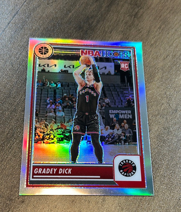 Gradey Dick 2023-24 Hoops Premium Stock Silver Prizm 251 trading card image front