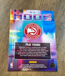 Trae Young 2023-24 Hoops Premium Stock Hoopla 15 trading card image rear