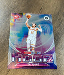 Trae Young 2023-24 Hoops Premium Stock Hoopla 15 trading card image front