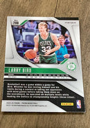 Larry Bird 2024 Prizm Red White and Blue 299 trading card image rear