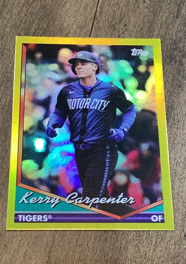 Kerry Carpenter 2024 Topps Archives - Yellow Foilboard 282 trading card image front