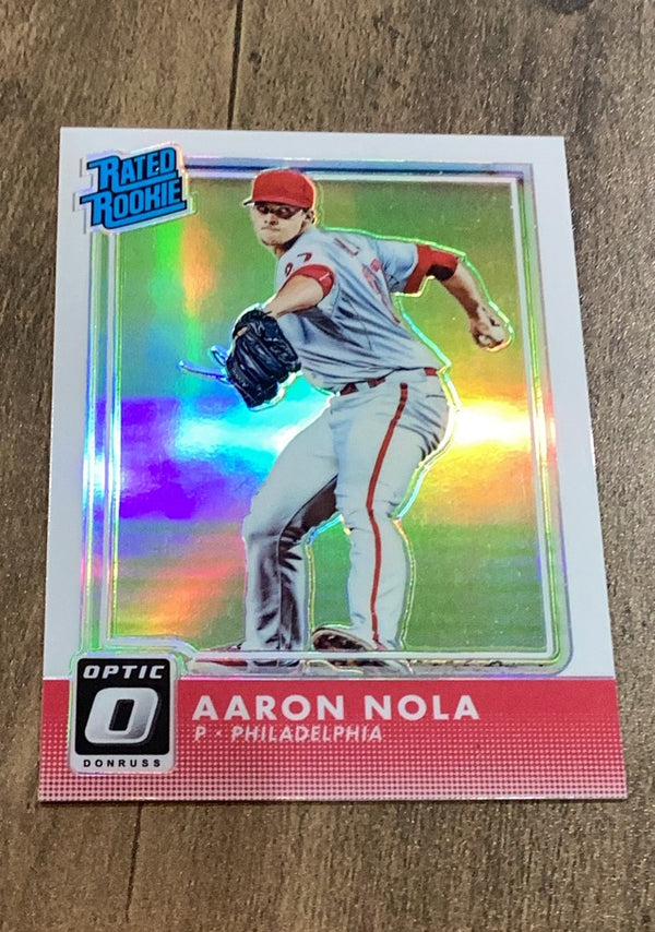 Aaron Nola 2016 Donruss Optic - Holo 37 trading card image front